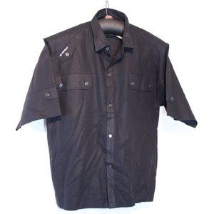 Size 2XL HipHop History Button Front Shirt Platinum Premium Wears Black